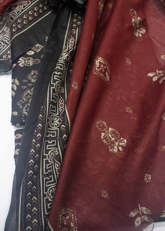 3 Piece Lawn Printed UnStitched Suit