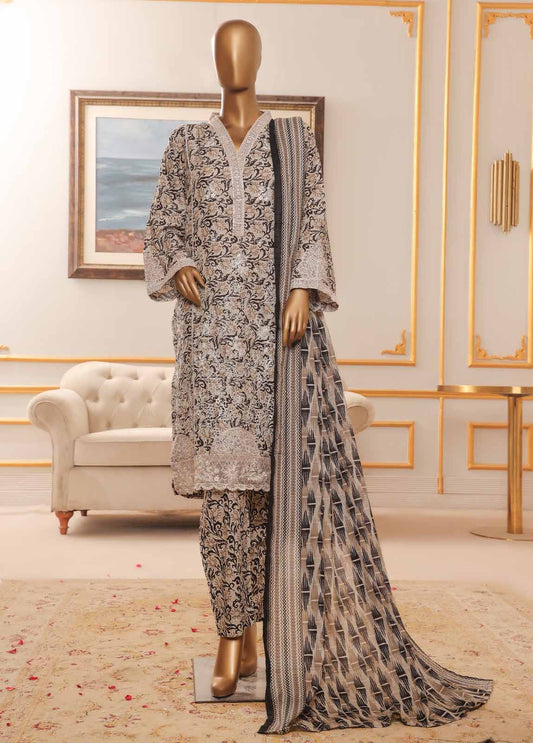 3 Piece Chikankari Stitched Suit