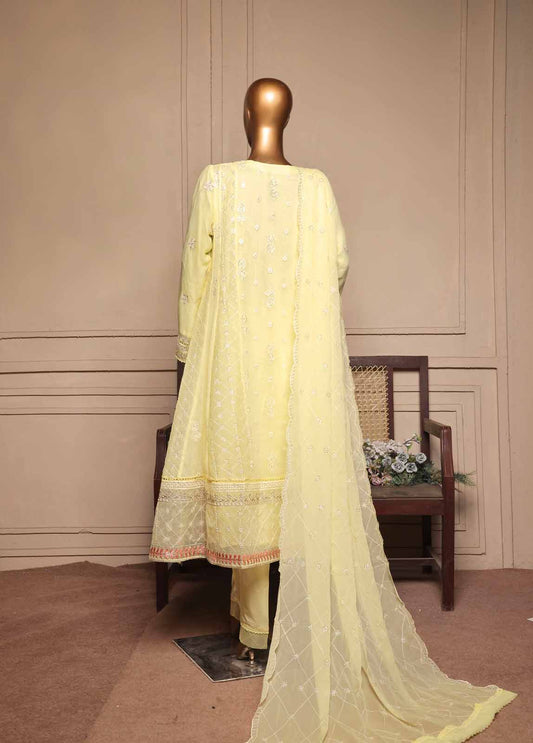 3 Piece Luxury Embroidered Frock Style Suit