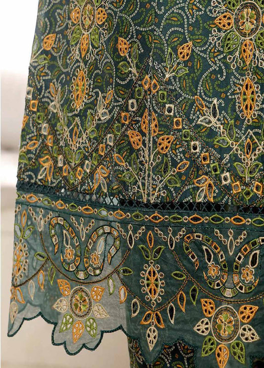 3 Piece Lawn Embroidered Frock Style Suit