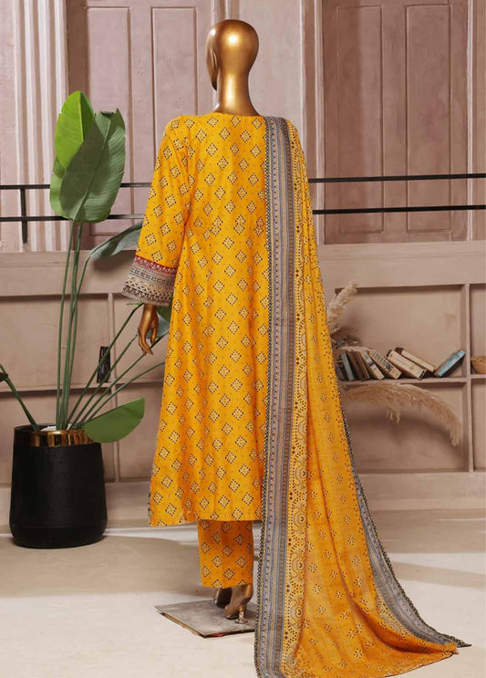 3 Piece Lawn Embroidered Frock Style Suit