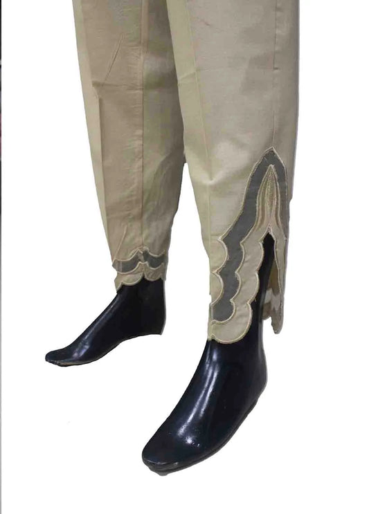 Beige Cotton Trouser