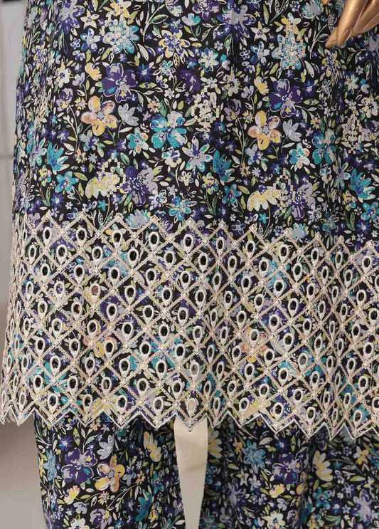 3 Piece Chikankari Stitched Suit