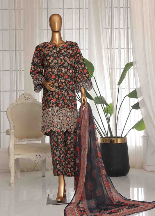 3 Piece Chikankari Stitched Suit