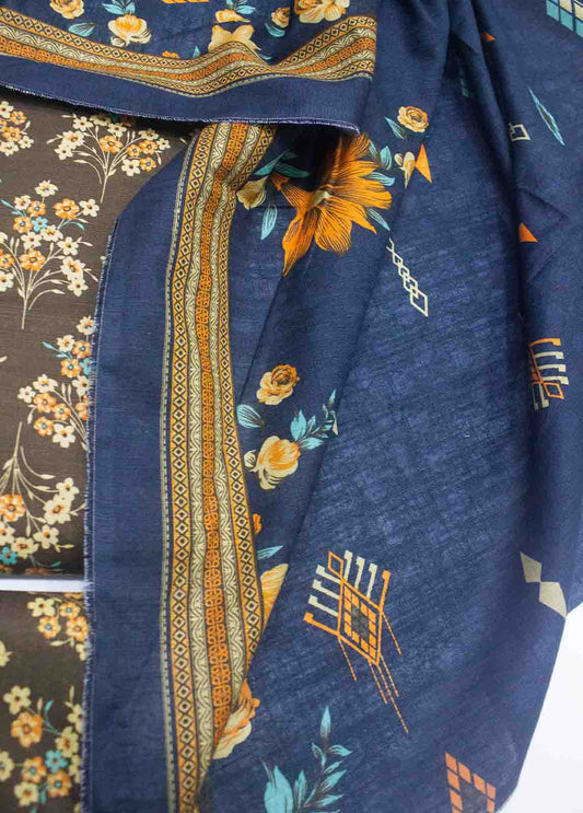 3 Piece Khaddar Printed UnStitched Suit