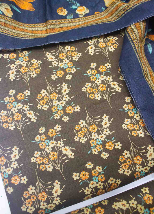 3 Piece Khaddar Printed UnStitched Suit