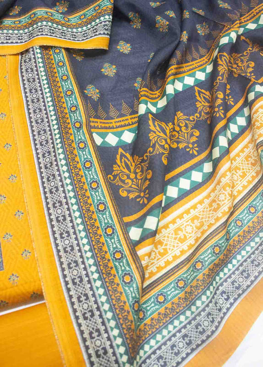 3 Piece Khaddar Printed UnStitched Suit