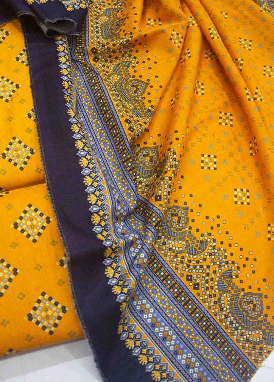 3 Piece Khaddar Printed UnStitched Suit