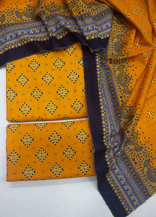 3 Piece Khaddar Printed UnStitched Suit
